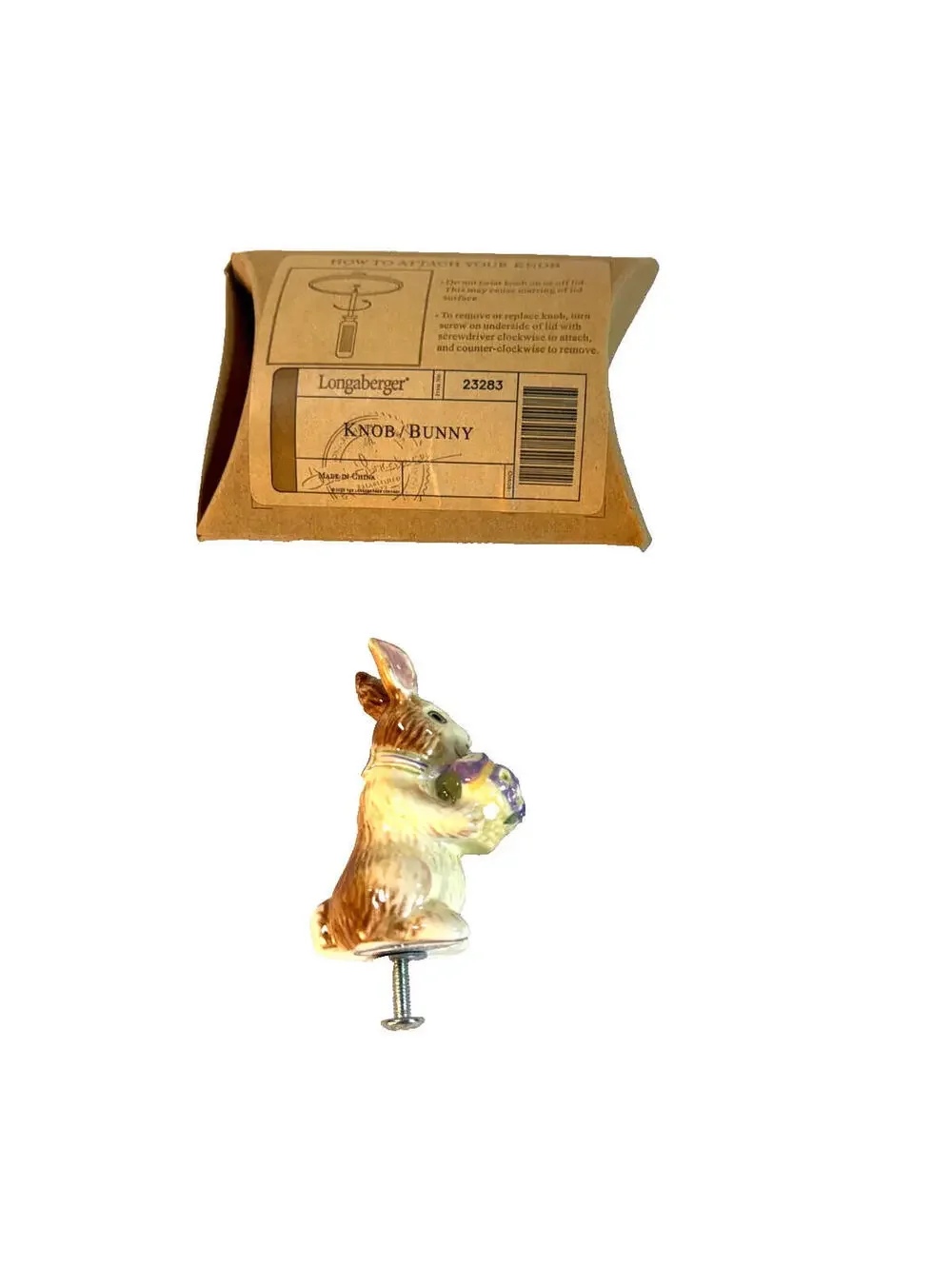 Longaberger Knob Bunny #23283 Easter Spring